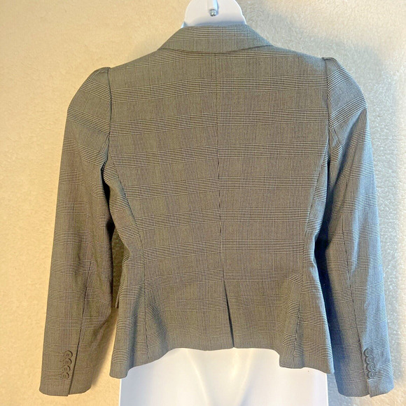 New York & Co Women's Size 10 Black Plaid 2 Button Blazer Jacket - Picture 3 of 7